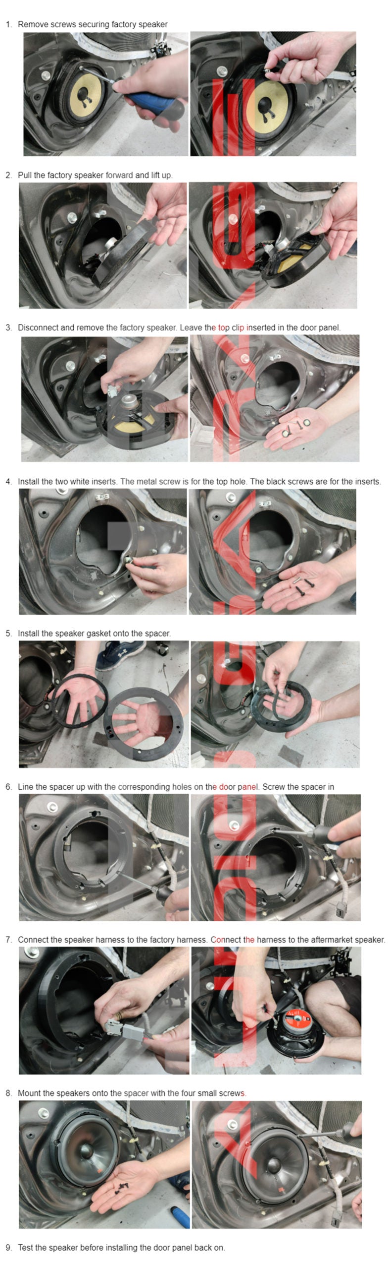 Honda JBL 6.5 Inch Plug-and-Play Component Speaker Upgrade Package